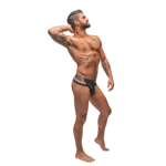 String sexy à découpes et imprimé damier pour une allure sensuelle – Male Power – Image 2