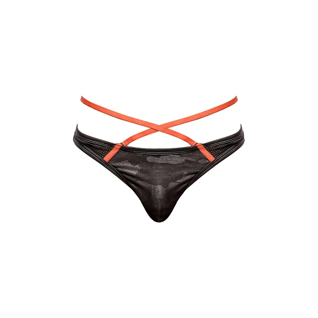 String sexy à bretelles sportives et résille pour une allure athlétique LIN – Image 2
