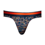 Male Power tanga à imprimé marbré blanc – Image 10