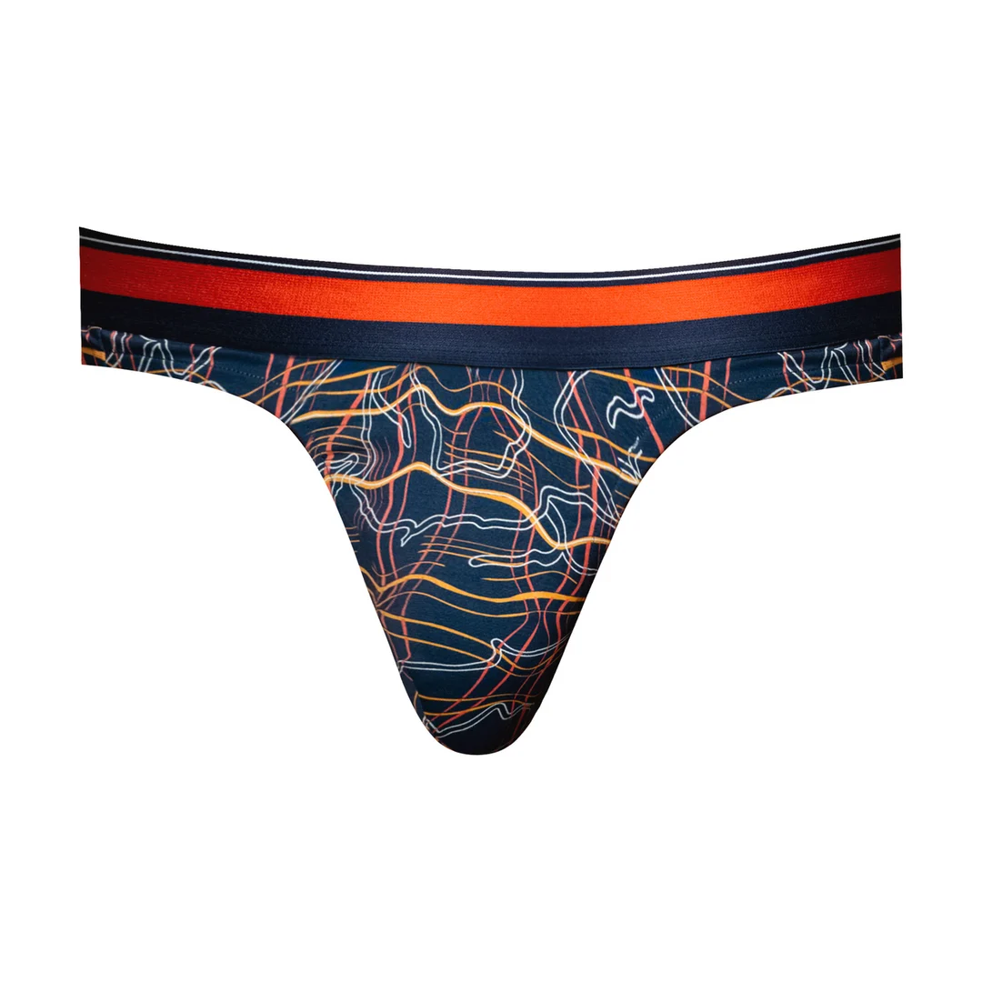 Male Power tanga à imprimé marbré blanc – Image 14