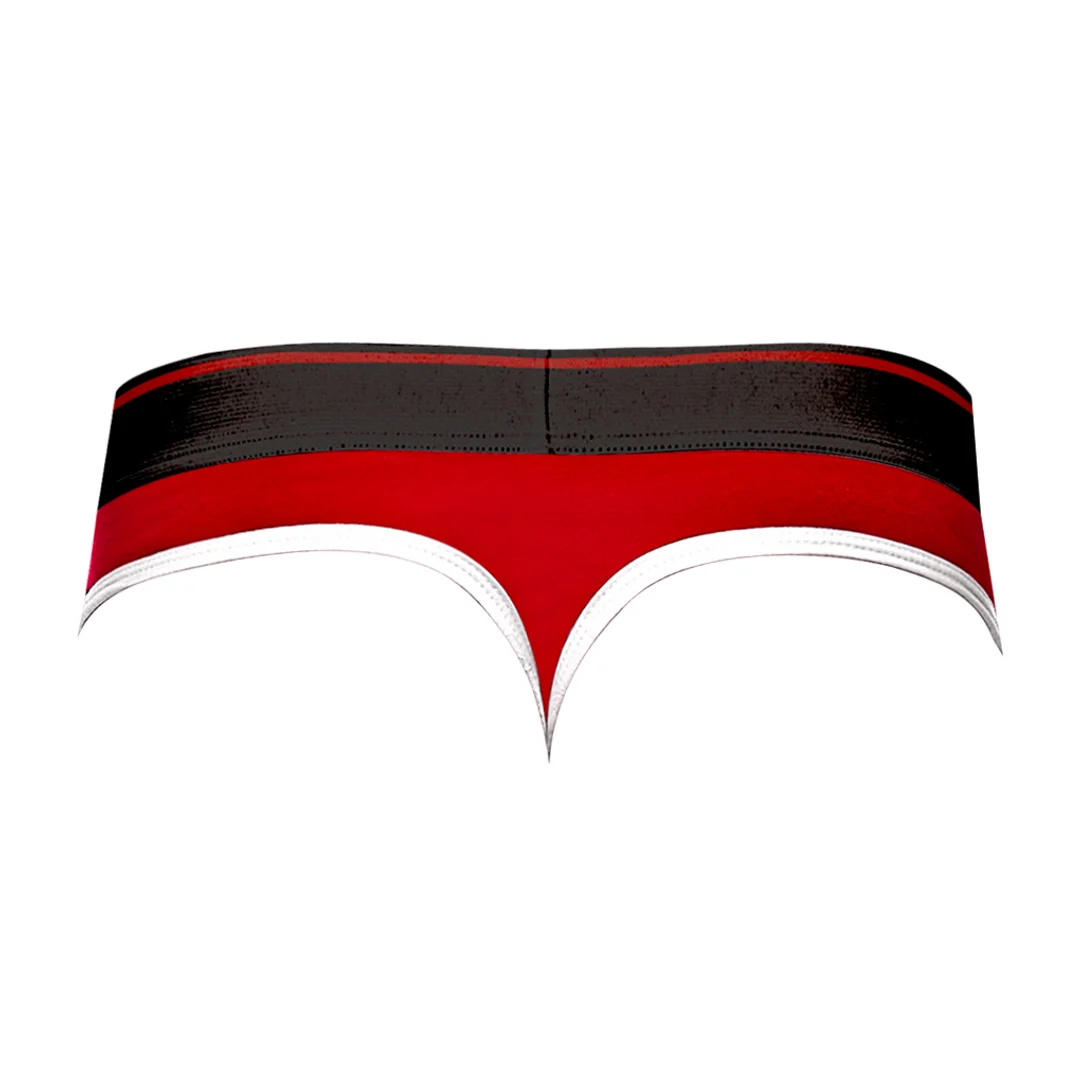 Male Power Panel Thong L/XL noir et rouge – Image 5