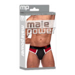 Male Power Panel Thong L/XL noir et rouge