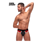 Male Power Panel Thong L/XL noir et rouge – Image 6