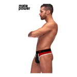 Male Power Panel Thong L/XL noir et rouge – Image 14