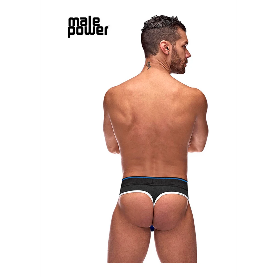 Male Power Panel Thong L/XL noir et rouge – Image 9