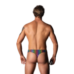 Tanga Male Power avec poche avant et anneau pénien cobalt – Image 3