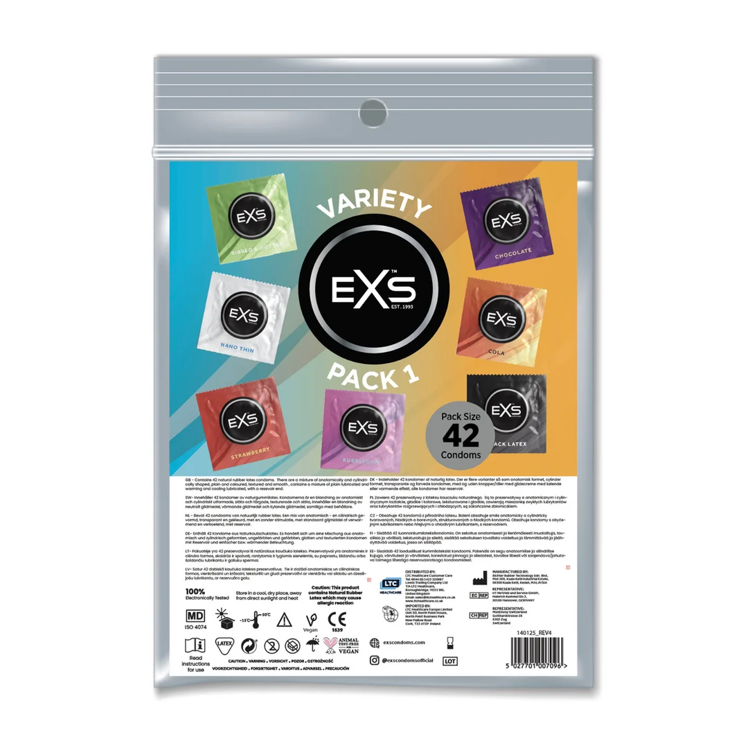 Assortiment de préservatifs – 42 pièces – EXS – Image 2