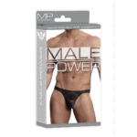 String bong en satin spandex noir Male Power