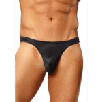 String bong en satin spandex noir Male Power – Image 12