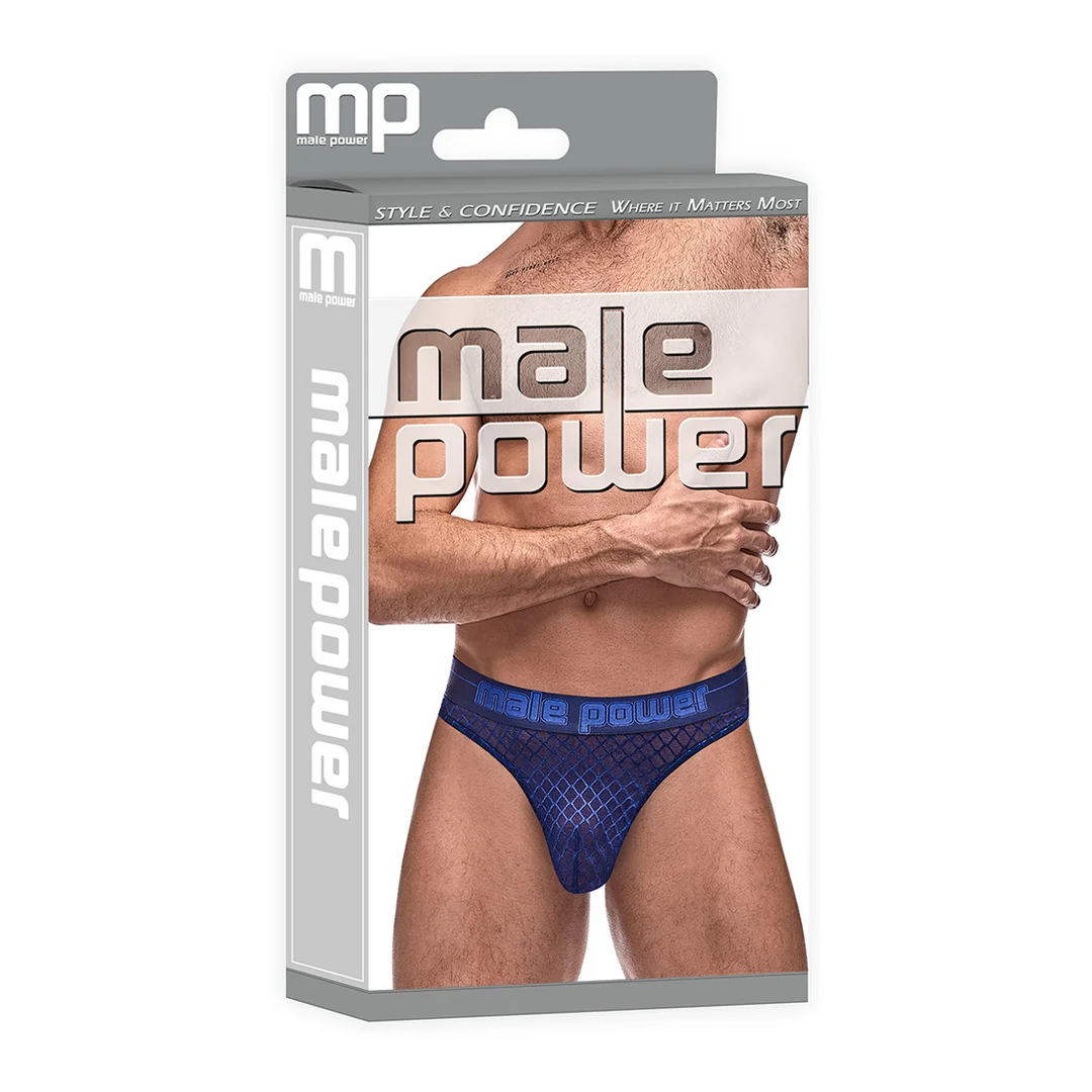 442264NVSM-2 String pour homme avec coupe T confortable et ceinture bicolore - Male Power – Image 1