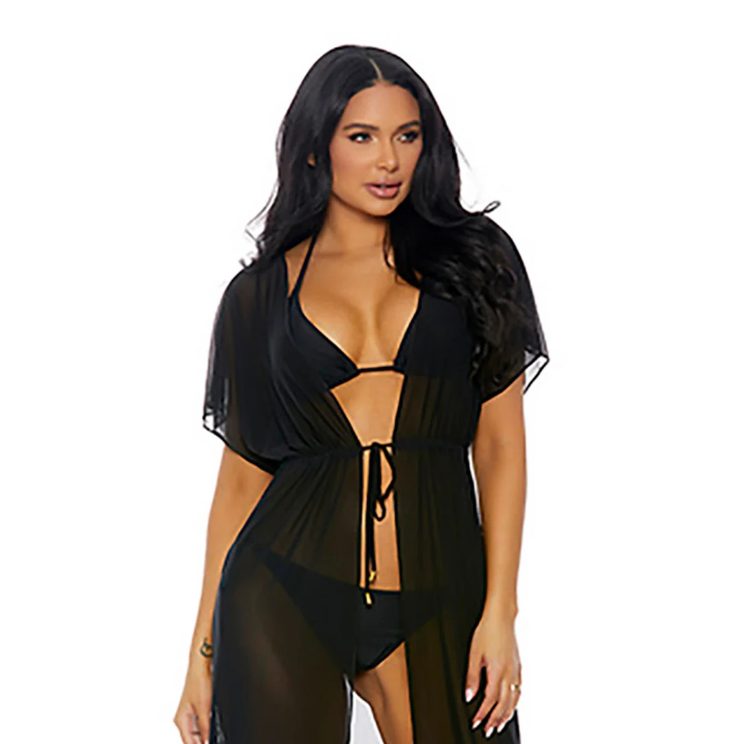 Ensemble bikini Tolu avec kimono, noir, taille M – Image 9