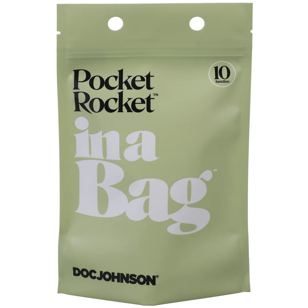 5000-05-BG-2 Mini vibromasseur pour une stimulation clitoridienne ciblée : Doc Johnson Pocket Rocket Doc Johnson – Image 1