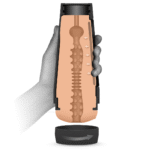 Masturbateur vaginal à aspiration réglable – Vanille – Image 4