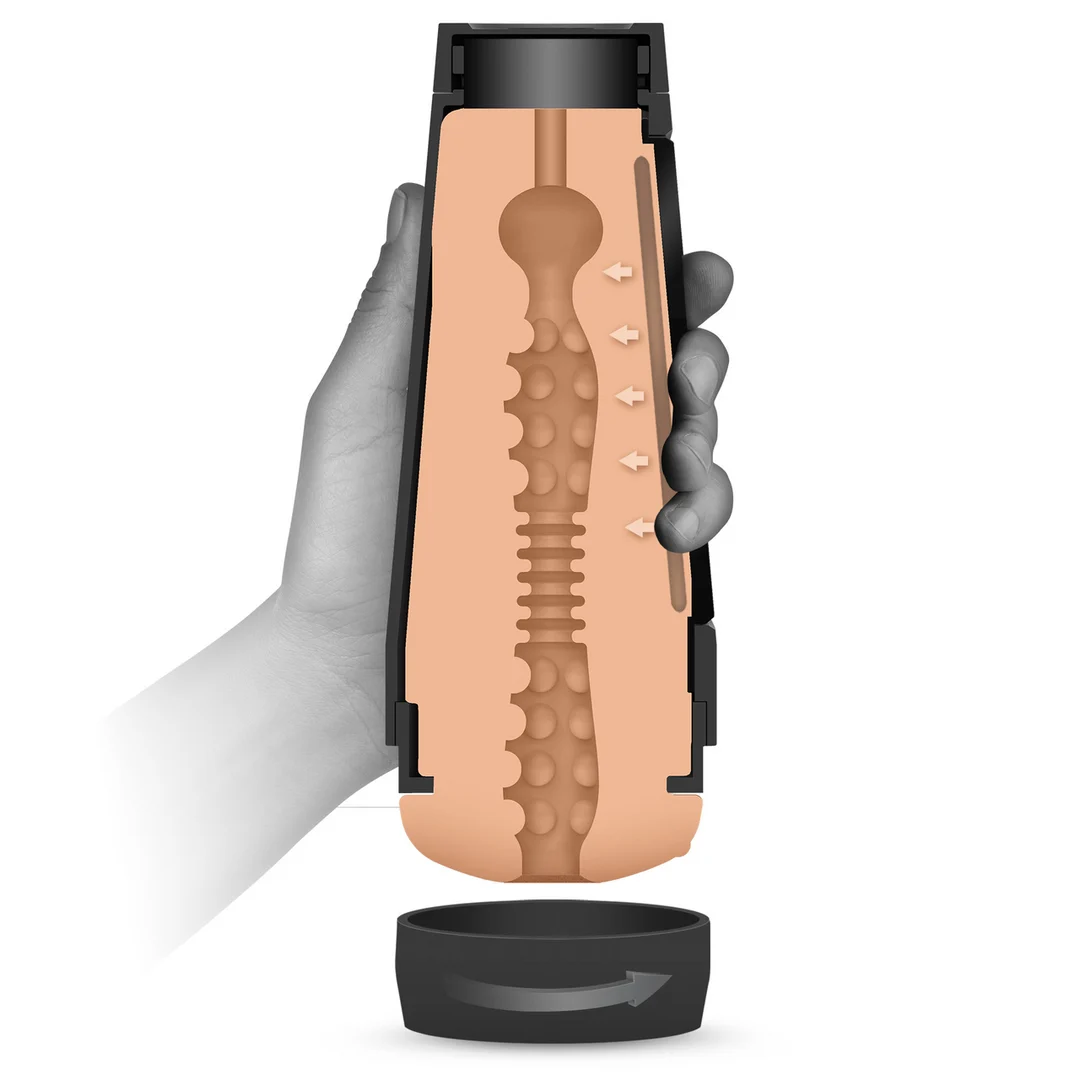 Masturbateur vaginal à aspiration réglable – Vanille – Image 4