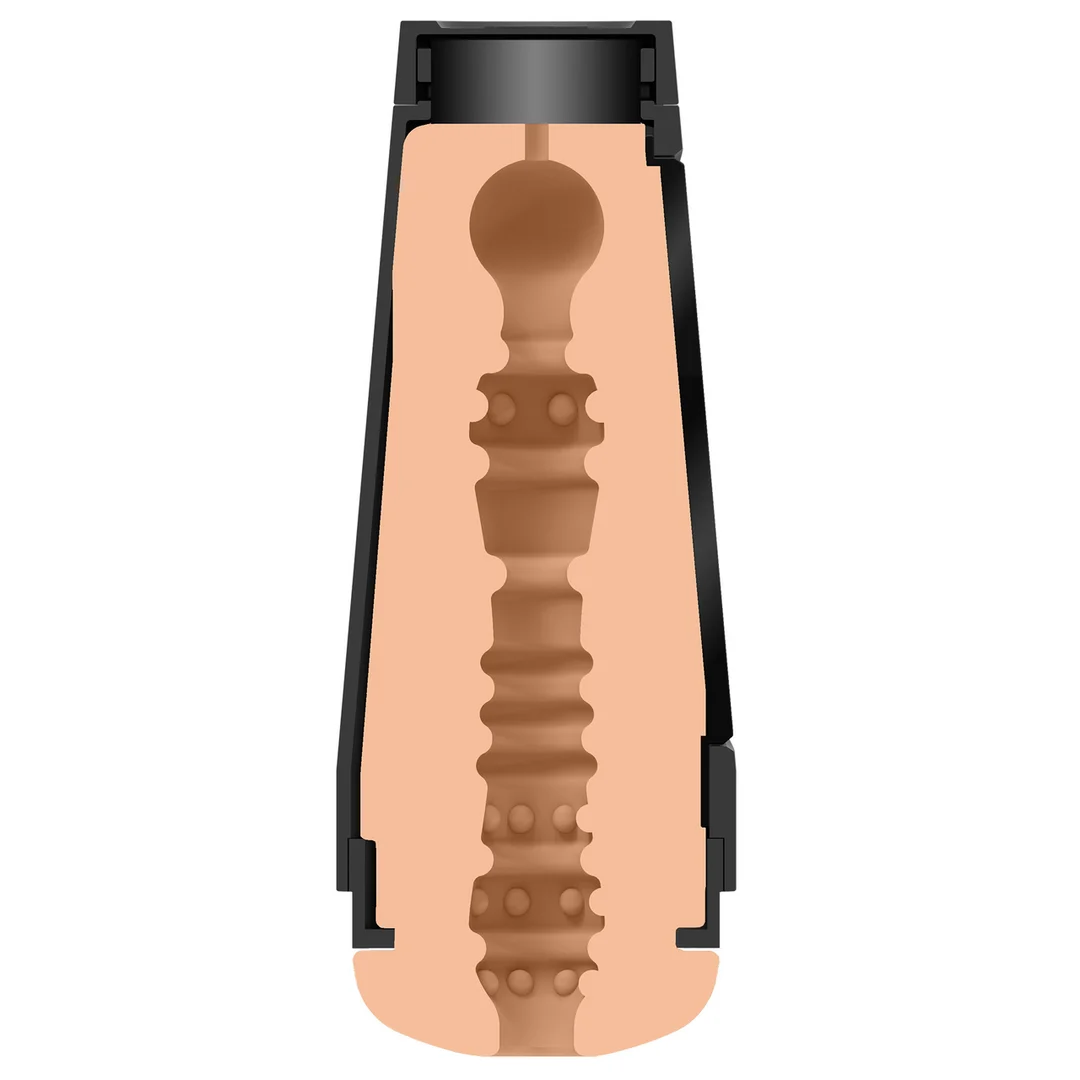 Masturbateur vaginal avec embout d’aspiration réglable – Vanille – Image 5