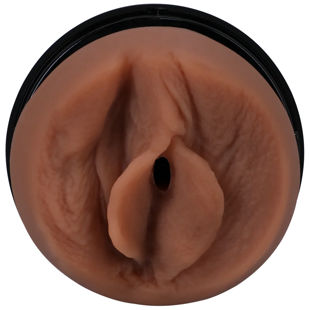 Masturbateur vaginal à la texture réaliste, caramel – Image 5