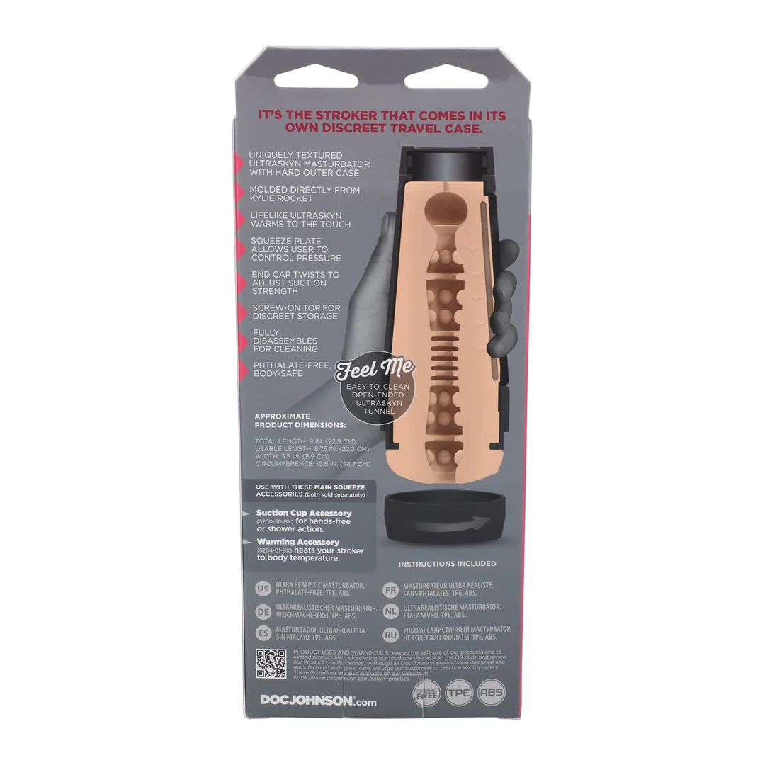 Masturbateur vaginal à pression réglable – Vanille – Image 2
