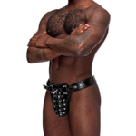 String pour homme avec cage de chasteté et poche en similicuir, pour un look kinky – Male Power – Image 4