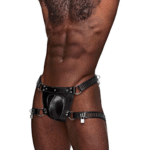 String BDSM pour homme avec cadenas de chasteté, pour un look audacieux et ajusté - Male Power – Image 4