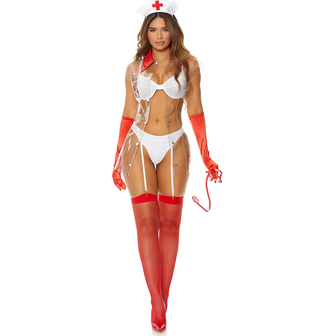Lingerie de jeu de rôle au séduisant style d’infirmière pour des soirées espiègles – LIN – Image 2
