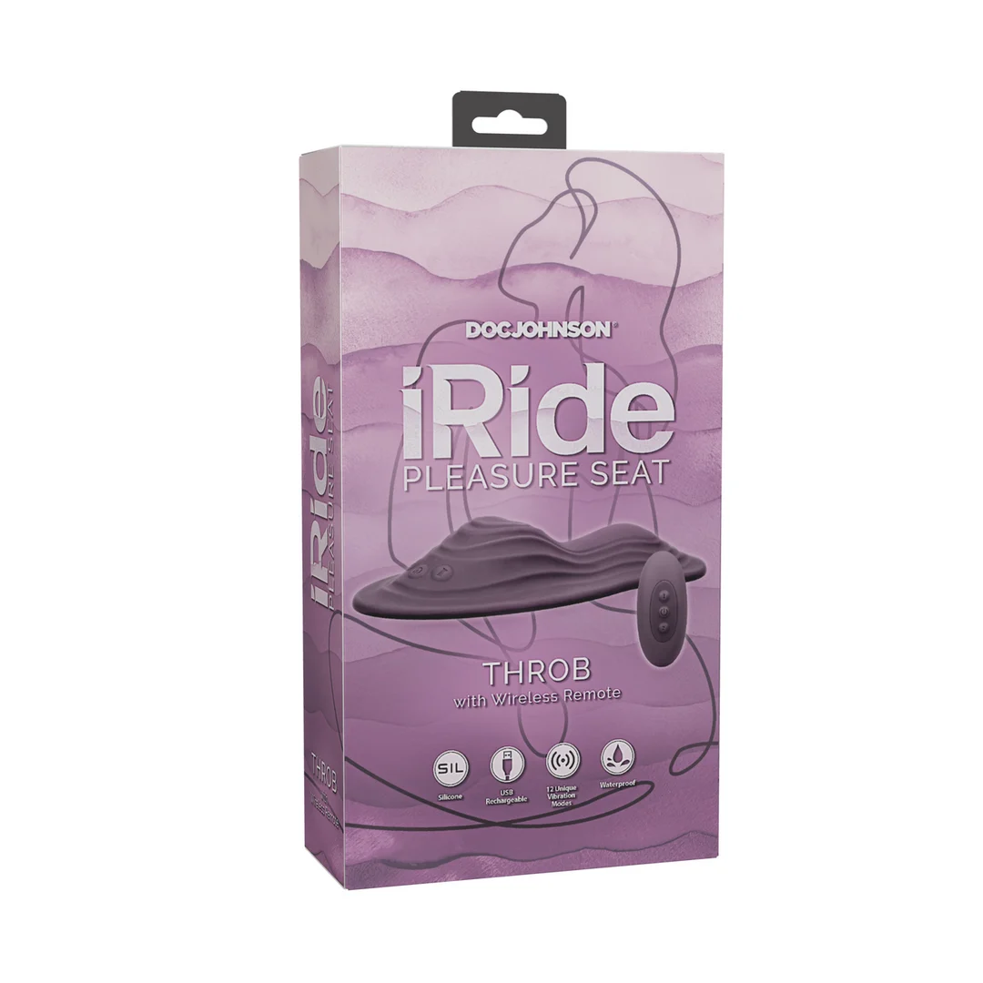 Siège de plaisir Doc Johnson iRide Throb, violet doux – Image 1