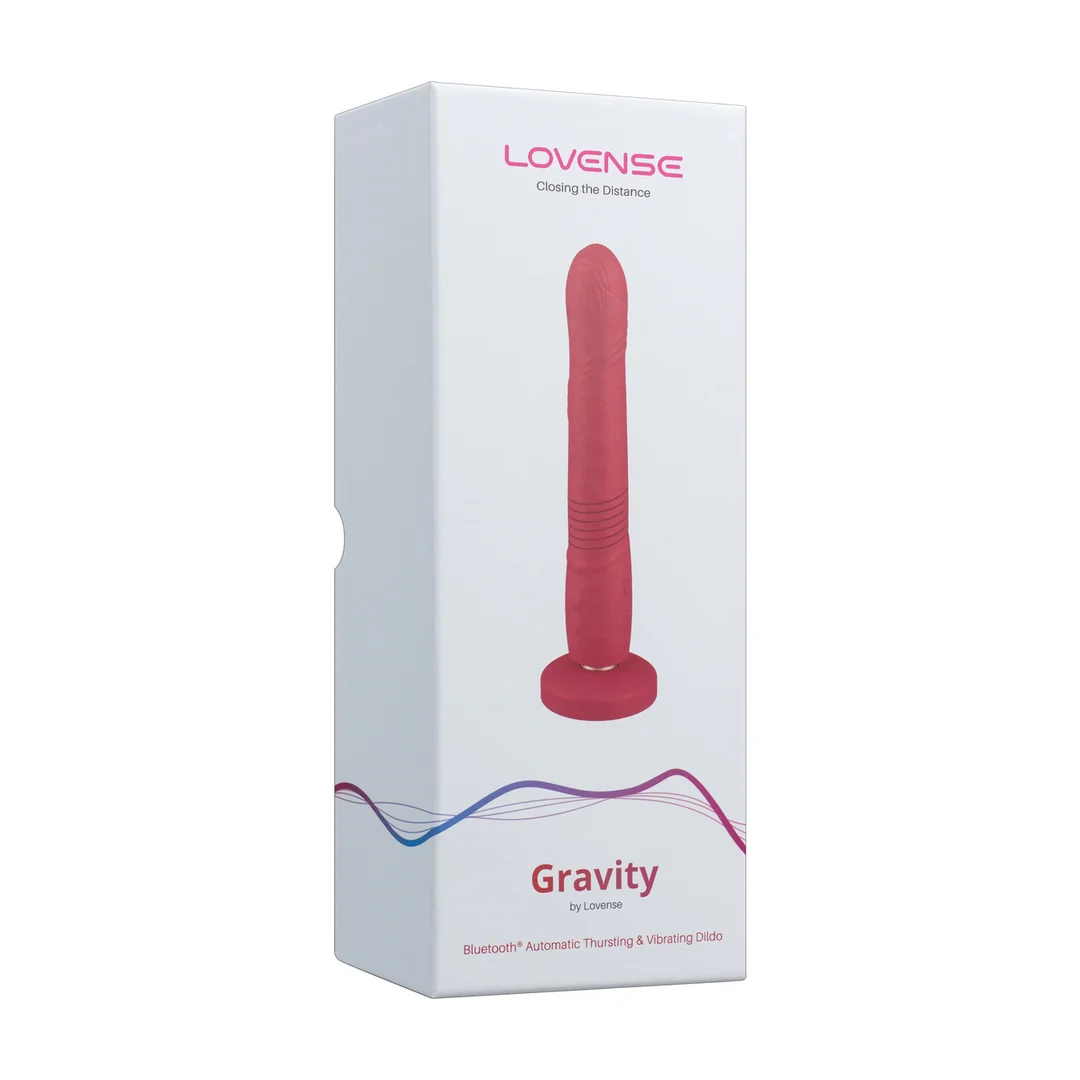 6972677430104-2 Vibromasseur à mouvements de va et vient et vibrations contrôlés par application, rouge Lovense Lovense – Image 1