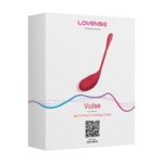 Œuf vibrant Lovense rouge, contrôlé par application, avec mouvements de poussée intenses