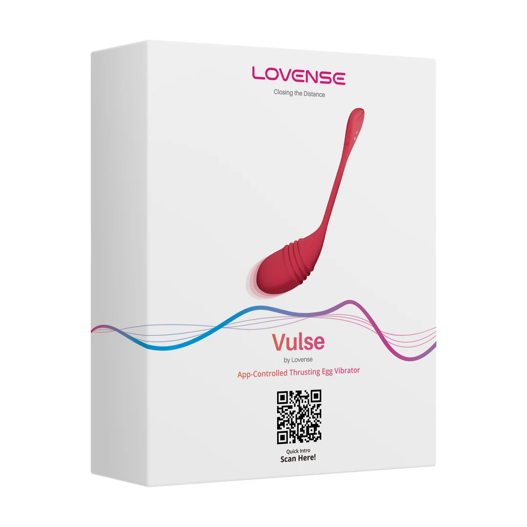 6972677430159-2 Œuf vibrant Lovense rouge, contrôlé par application, avec mouvements de poussée intenses – Image 1