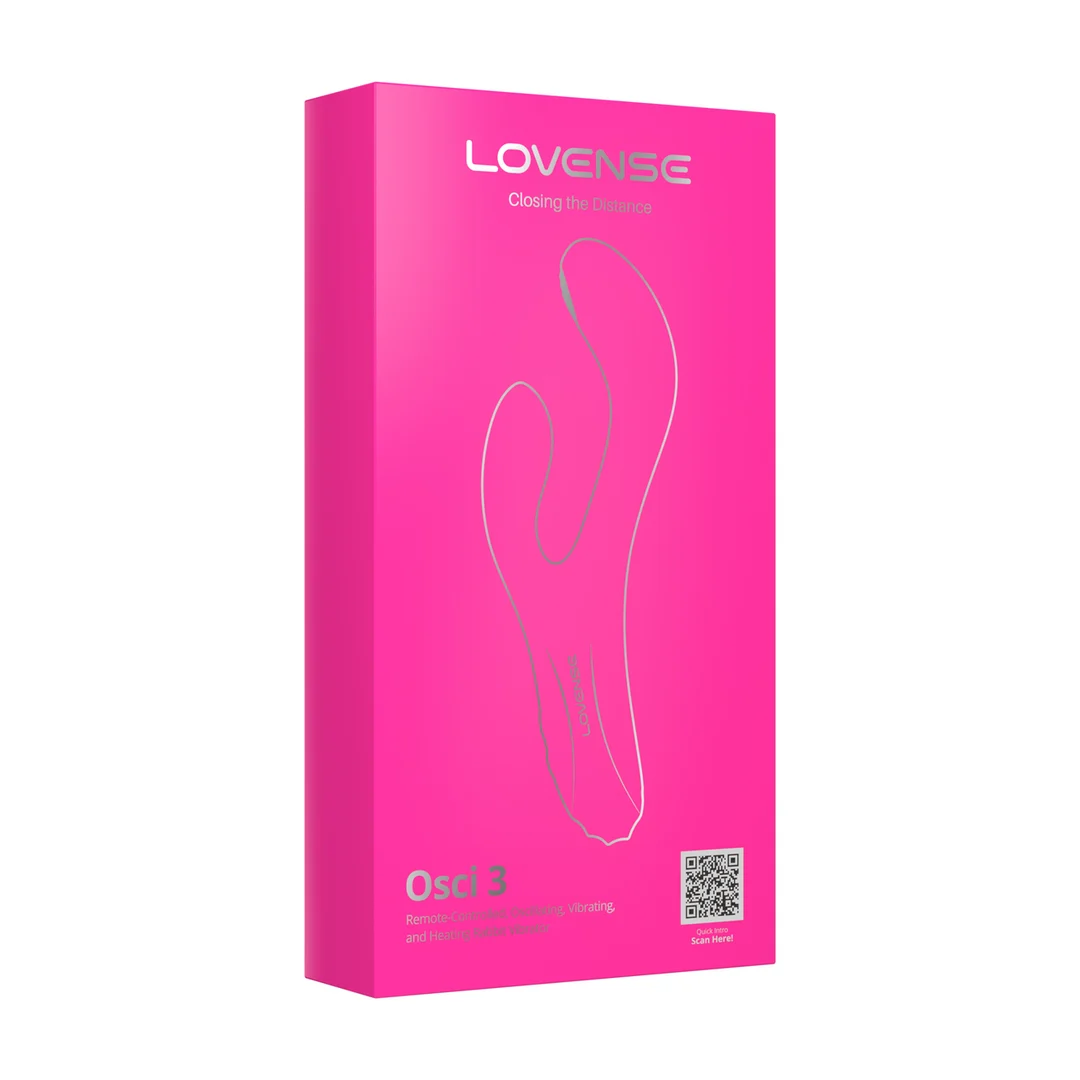 Vibromasseur rabbit – oscillant, chauffant et avec télécommande – Lovense, rose Lovense – Image 1