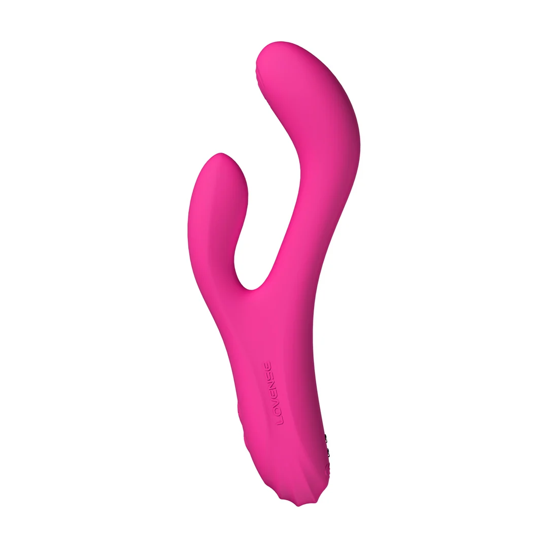 Vibromasseur rabbit – oscillant, chauffant et avec télécommande – Lovense, rose Lovense – Image 4