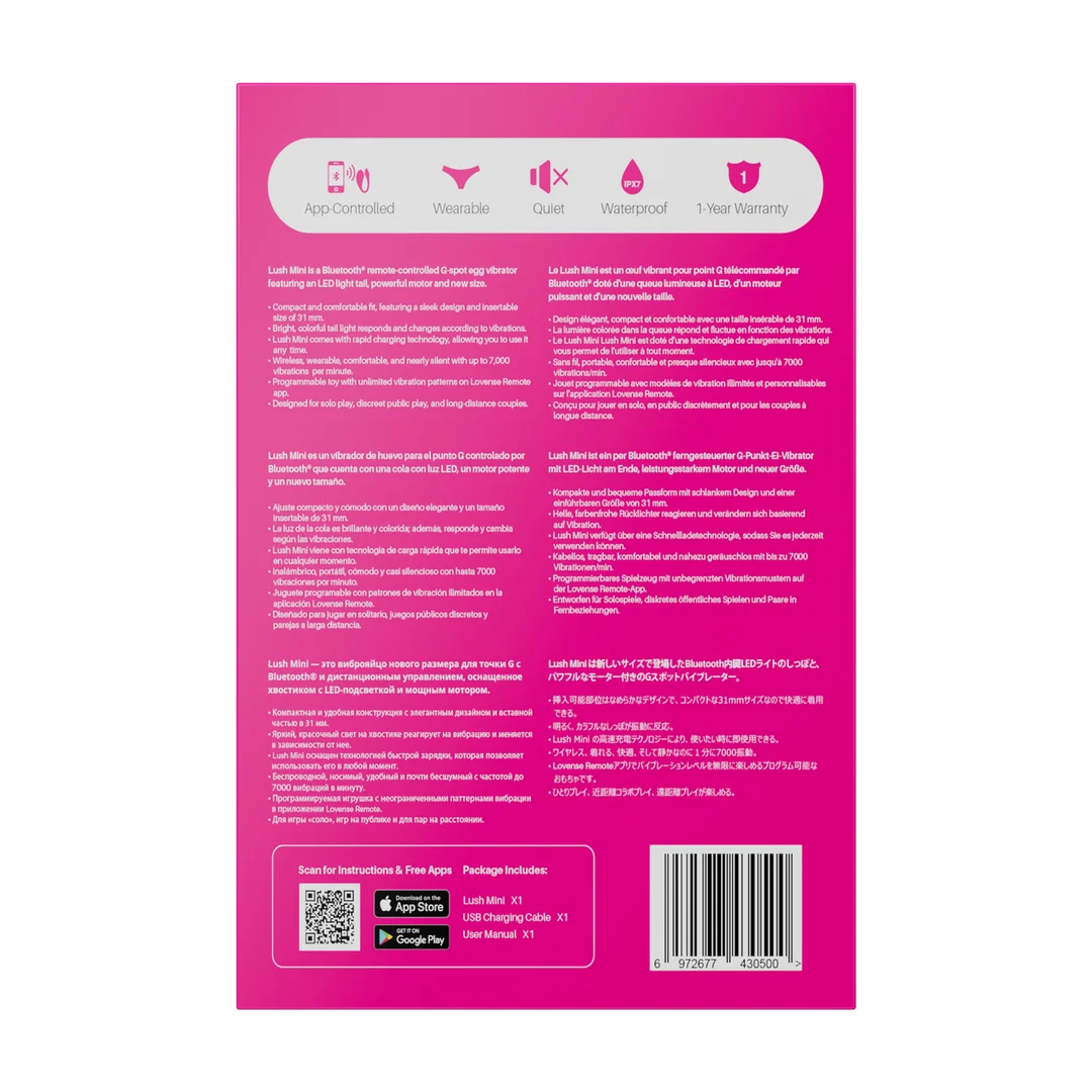 Vibromasseur point G piloté par application et portable, rose Lovense Lovense – Image 3