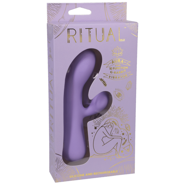 Vibromasseur rabbit rechargeable en silicone Aura