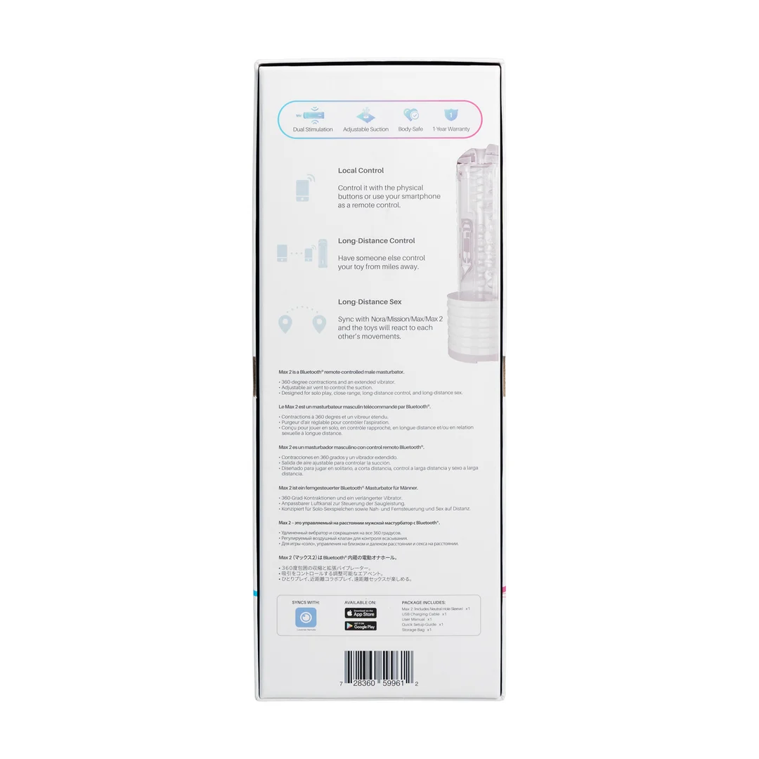 Masturbateur automatique avec commande Bluetooth – Blanc – Image 2
