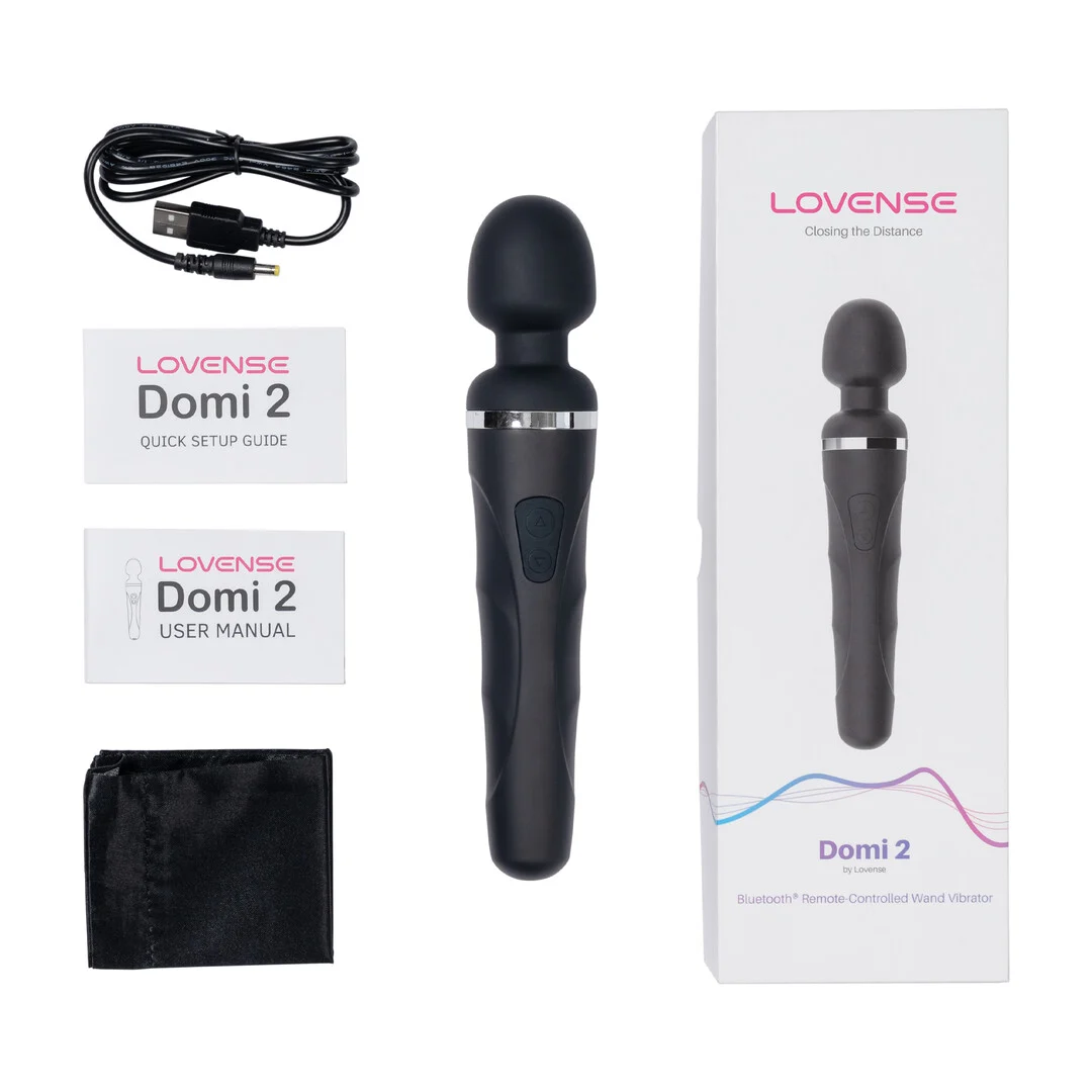 Wand vibrante pilotée par application Bluetooth – Lovense Domi 2 noire Lovense – Image 3