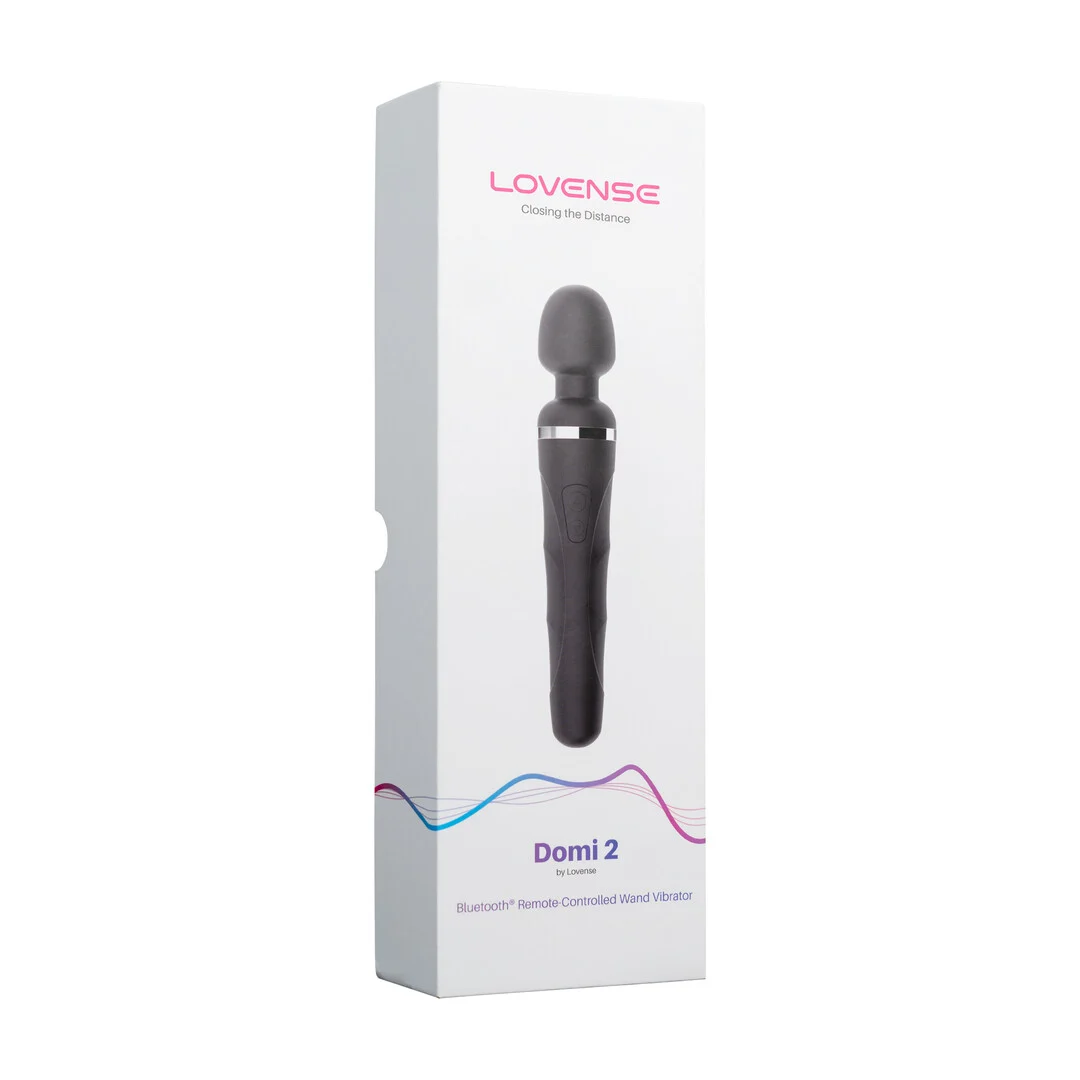 Wand vibrante pilotée par application Bluetooth – Lovense Domi 2 noire Lovense – Image 1