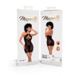 Nuisette babydoll sensuelle à rayures verticales et dentelle pour une silhouette raffinée – LIN – Image 10