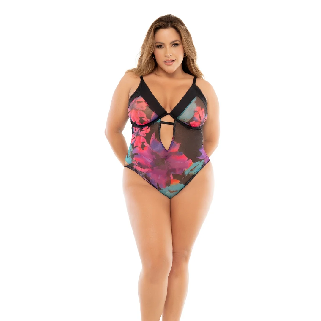 Body Mapalé à imprimé floral noir – Image 3