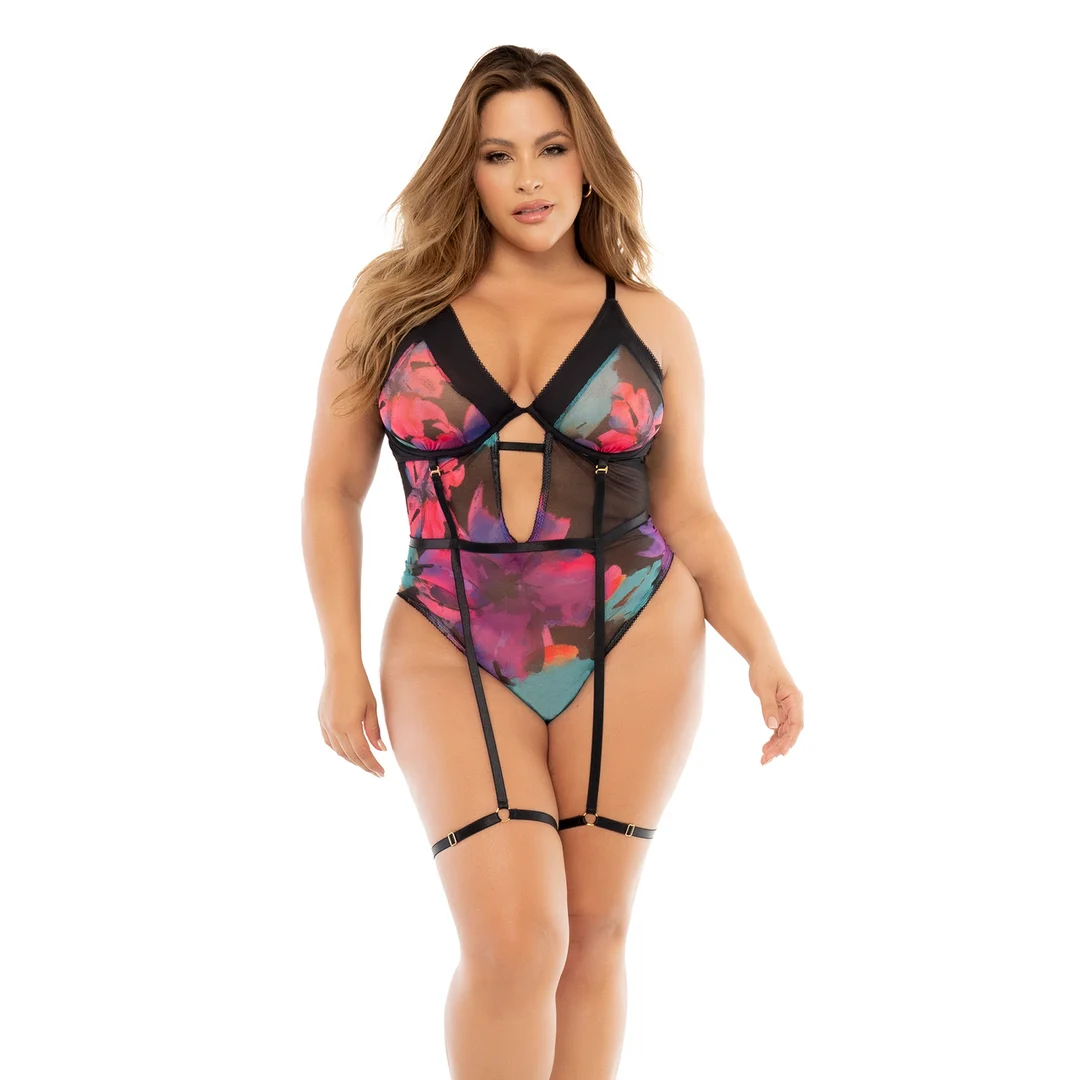 Body Mapalé à imprimé floral noir – Image 4