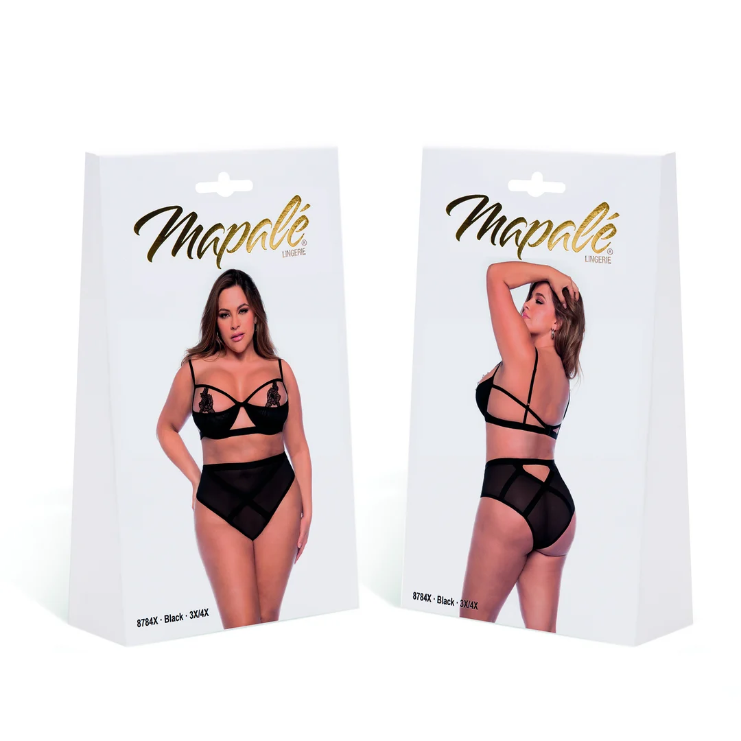 8784XBLK1-2X-2 Ensemble de lingerie deux pièces Mapalé – Image 1