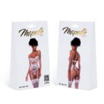 Ensemble de lingerie avec porte jarretelles en dentelle et bustier séduisant pour les silhouettes pulpeuses | SexyPlus