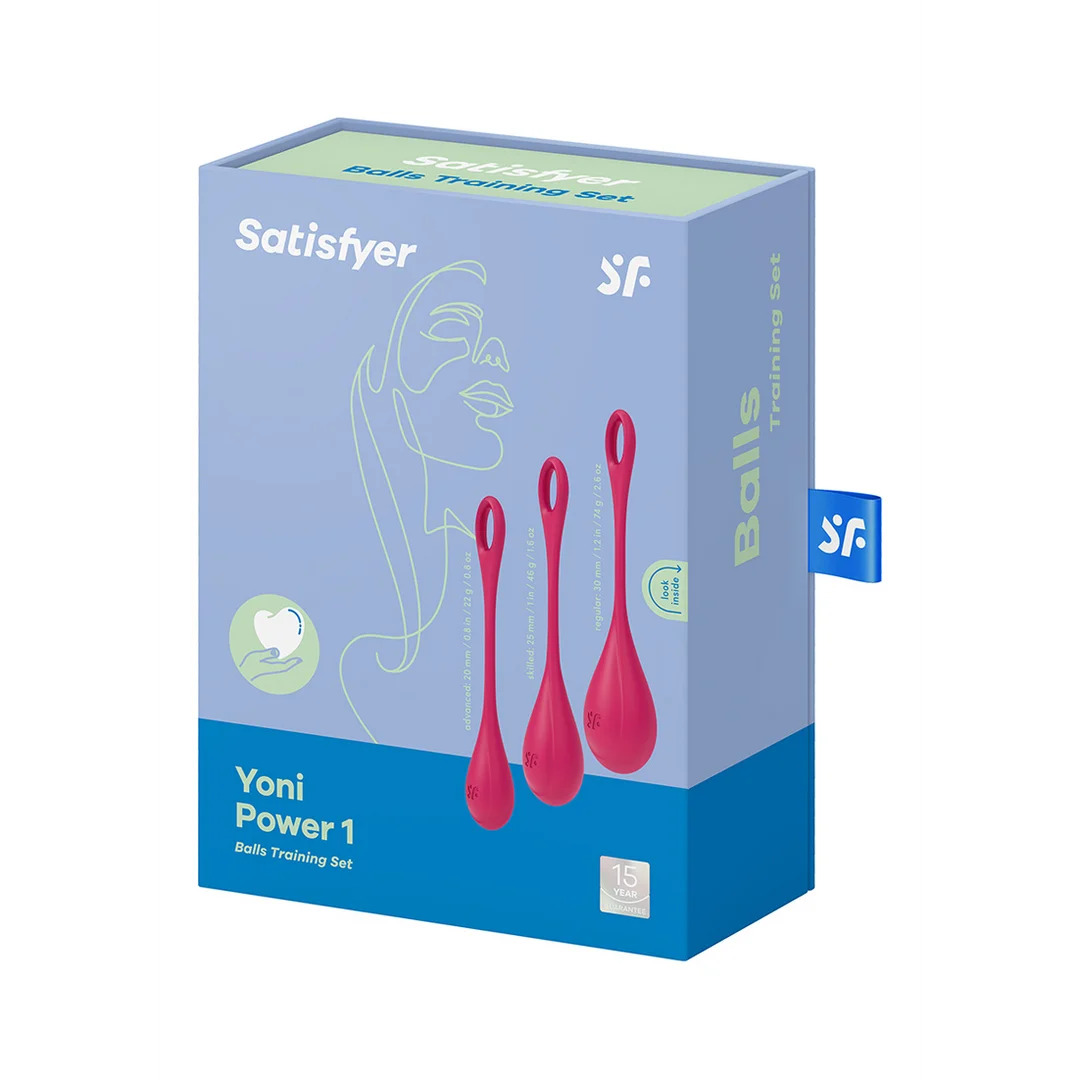 9043842-2 Set de boules de Kegel à texture douce – Yoni Power 1 - Kegel Ball Set - rouge – Image 1