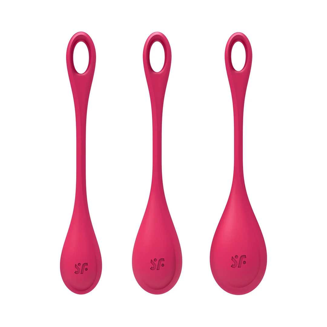 Set de boules de Kegel à texture douce – Yoni Power 1 - Kegel Ball Set - rouge – Image 2