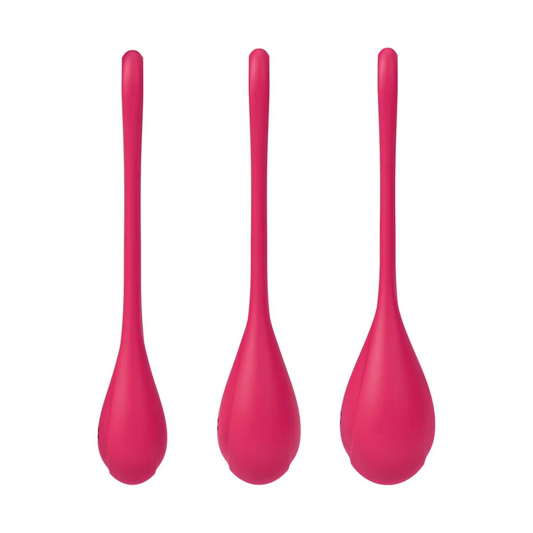 Set de boules de Kegel à texture douce – Yoni Power 1 - Kegel Ball Set - rouge – Image 3
