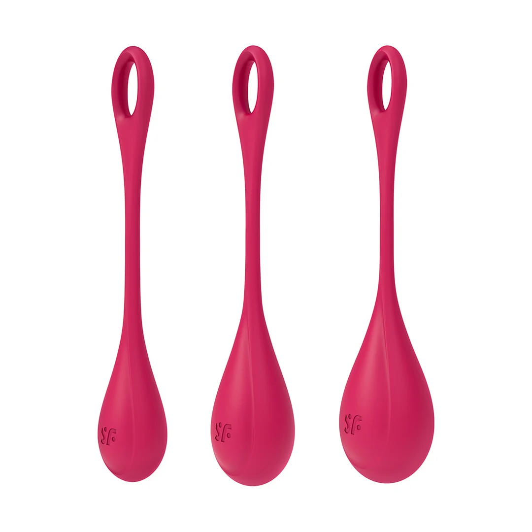 Set de boules de Kegel à texture douce – Yoni Power 1 - Kegel Ball Set - rouge – Image 5