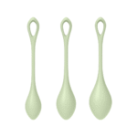 Jouet d’entraînement du plancher pelvien à la forme douce – Yoni Power 2 – set de boules de Kegel – vert clair – Image 4