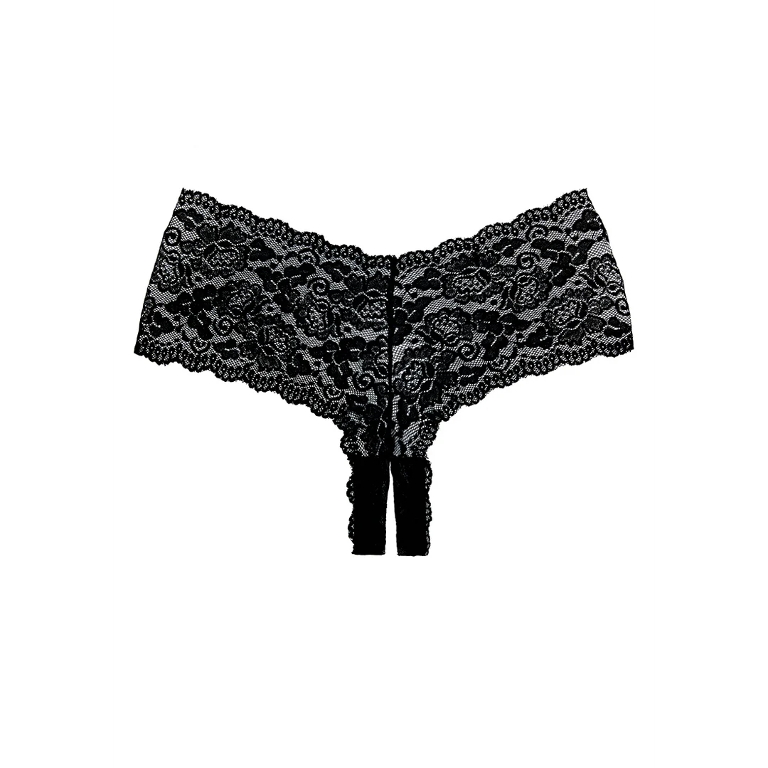 Culotte en dentelle sans entrejambe Candy Apple – Image 2