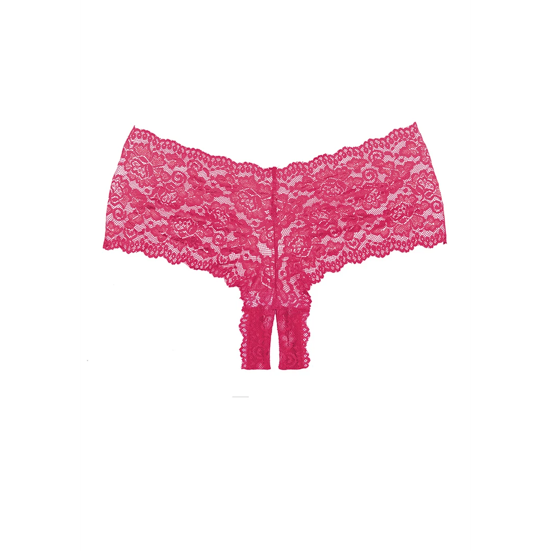 Culotte en dentelle sans entrejambe Candy Apple – Image 4
