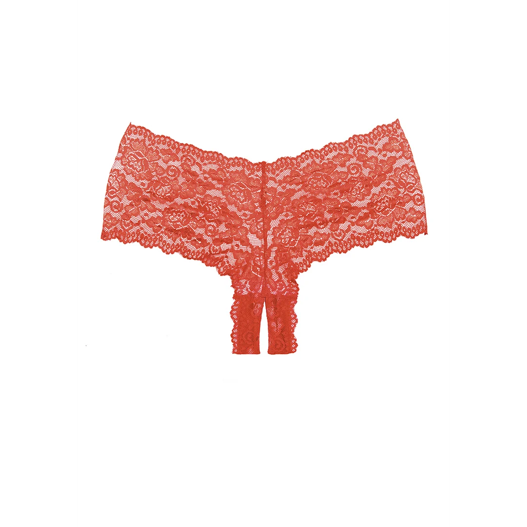 Culotte en dentelle sans entrejambe Candy Apple – Image 7