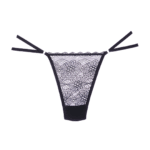 String noir Allure en dentelle et mesh – Image 2