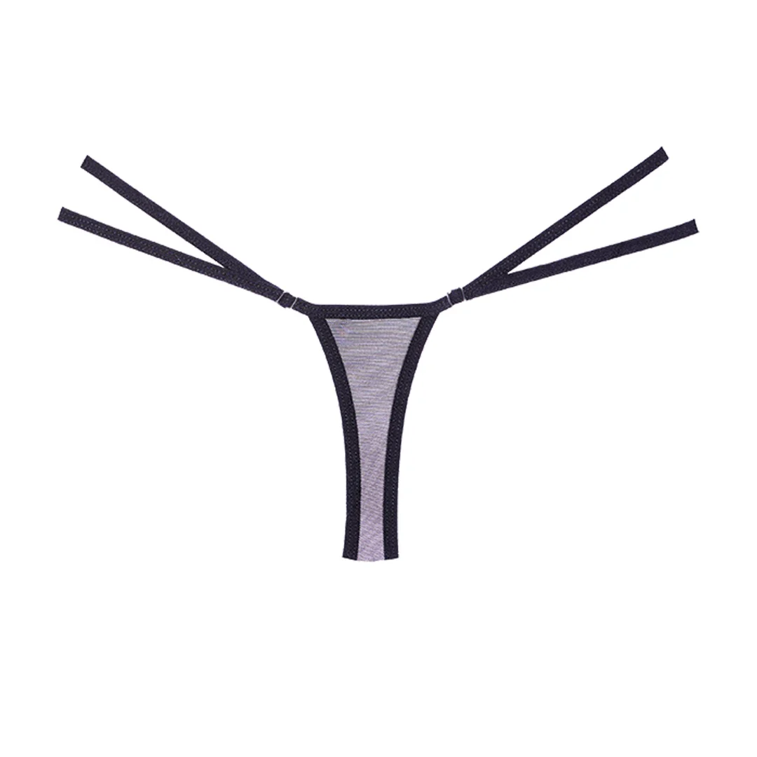 String noir Allure en dentelle et mesh – Image 3